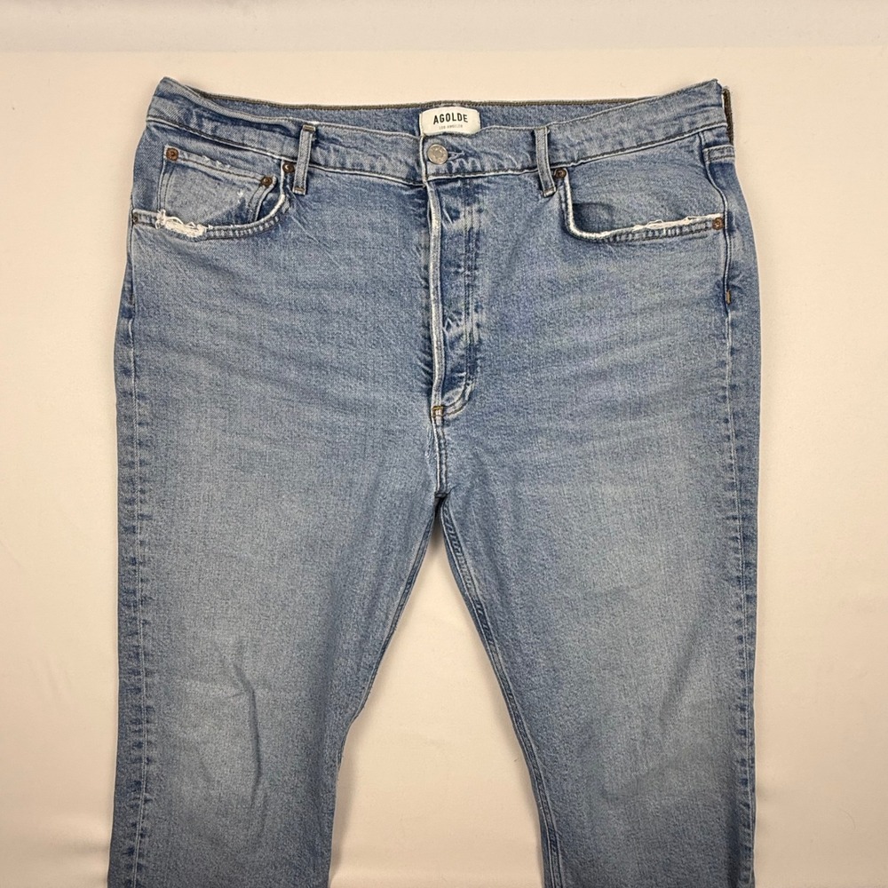 Agolde Light Wash Straight Leg Jeans